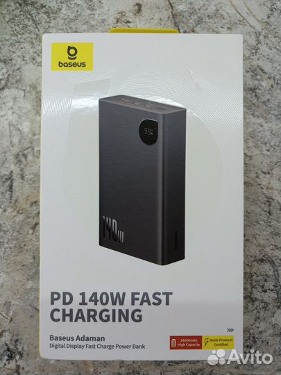 Внешний аккумулятор Baseus, 140 Вт, 24000 мАч