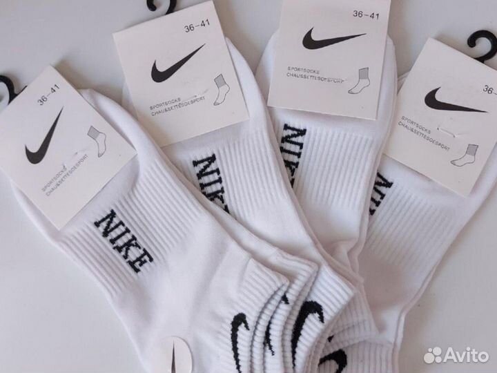 Носки Nike белые короткие