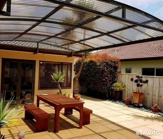 Навесы из поликарбоната для дома