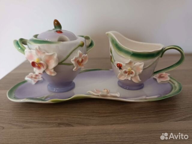 Чайная пара. Набор сахарница и молочник