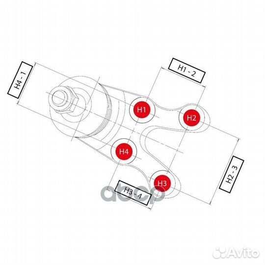 Опора шаровая nissan vanette cargo/mazda bongo