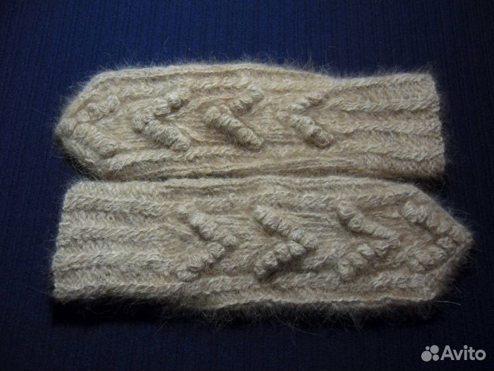 Варежки женские из собачьей шерсти Стрелы Амура