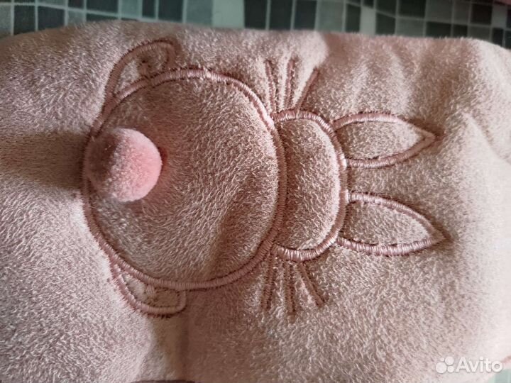 Варежки розовые Зайки размер 6