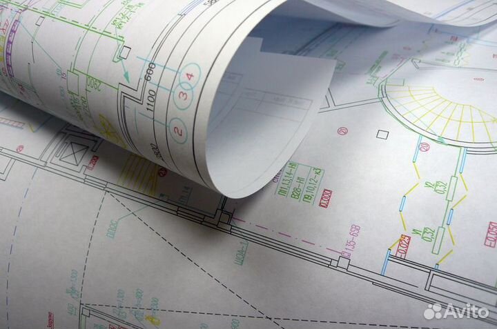 Инженерная печать проектов, чертежи, брошюровка