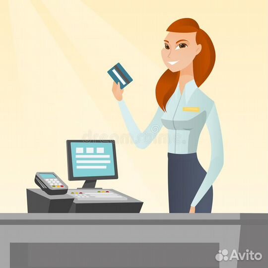 Кассир в продуктовый магазин