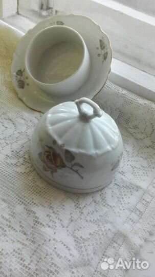 Масленка/икорница/паштетница фарфоровая,Польша