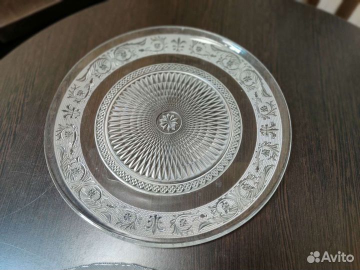 Блюдо Тарелка стекло 30 см подставка под торт