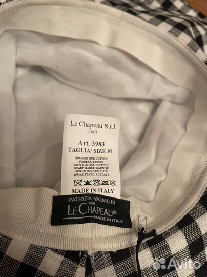 Шляпа, Италия. Новая с биркой, 100% хлопок