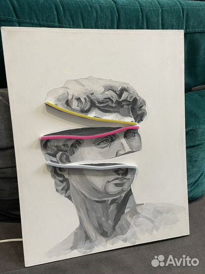 Картина маслом поп арт (с подсветкой)