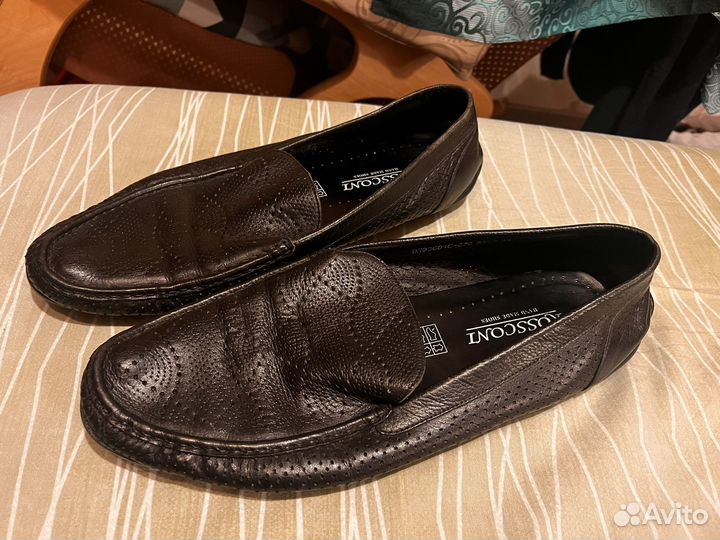 Мокасины кожаные 46