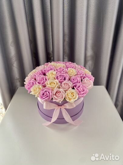 Букет из мыльных роз