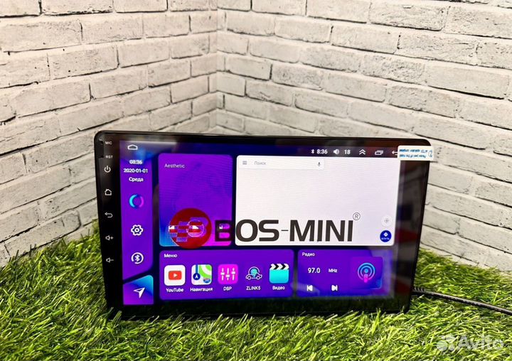Магнитола 8 ядер 4/64 с sim картой bos mini t8