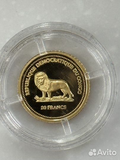 Золотая монета конго Пингалин