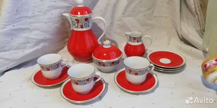 Кофейный сервиз Гдр freiberger porzellan gdr