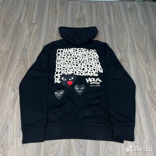 Зип худи comme des garcons play надписи