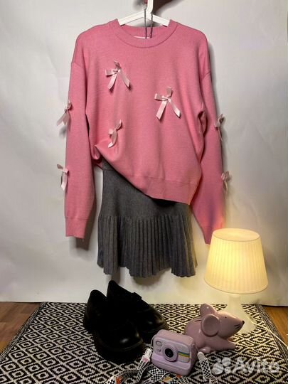 Свитер, юбка плиссе тёплая и красивая