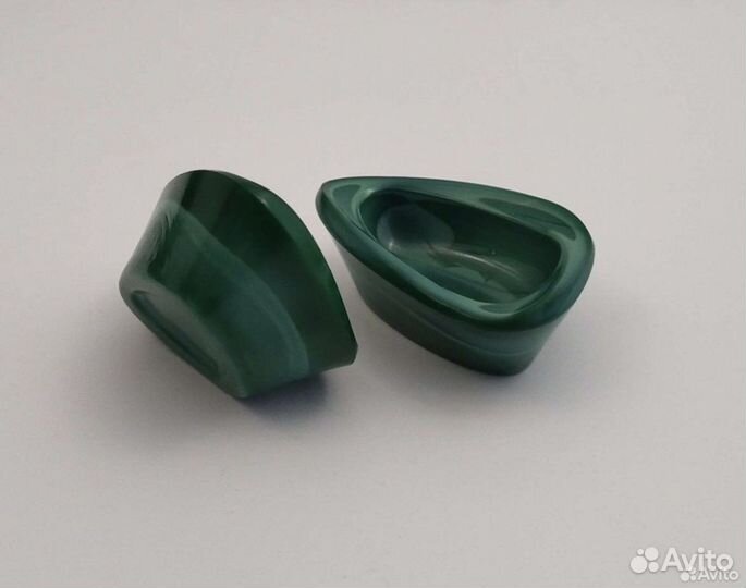 Шкатулка, пепельница из малахитового стекла СССР
