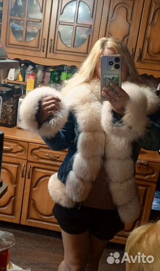 Куртка джинсовая с мехом 44-46-48