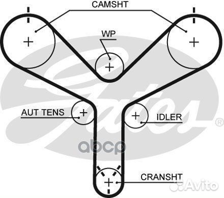 Ремень грм Gates T298 Gates