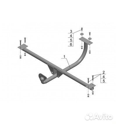 Фаркоп ваз 2121,21213 (усиленный) (AvtoS VAZ-22)