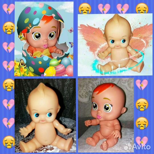 Пупс Cry Babies плачущий и пупс Кьюпи