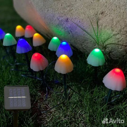 Светодиодная гирлянда на солнечной батарее 6м