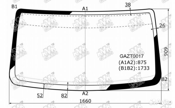 Лобовое стекло на газель
