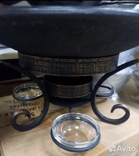 Узбeкcкий Cадж чугyнный 51 см с пoдставкой