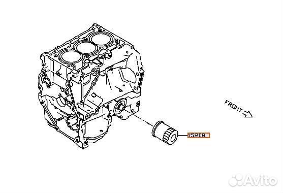 Фильтр масляный Nissan Note HE12 AY100NS004