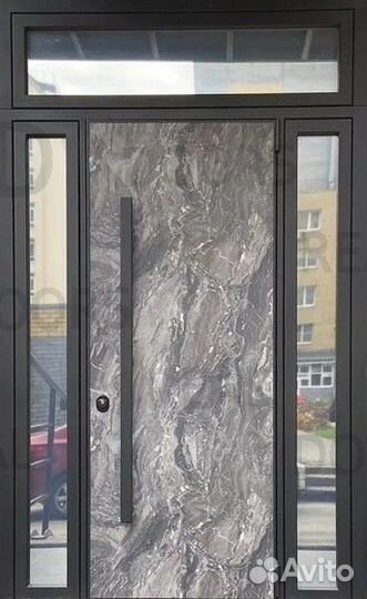 Входная группа с фрамугой для улицы