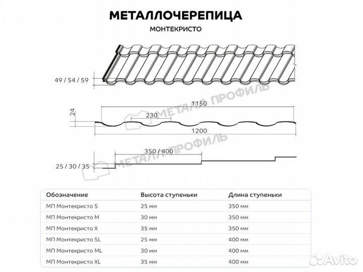 Металлочерепица Монтекристо Valori