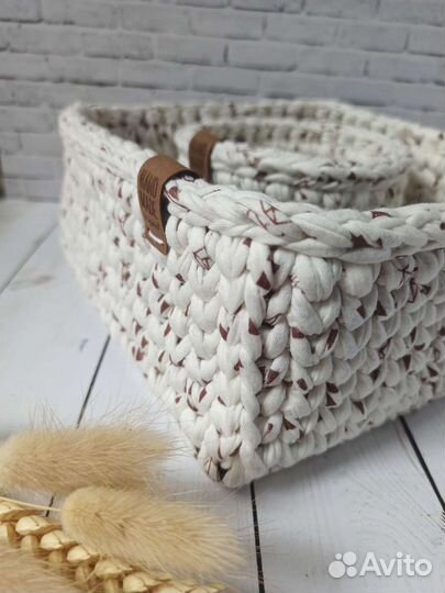 Корзина вязаная набор