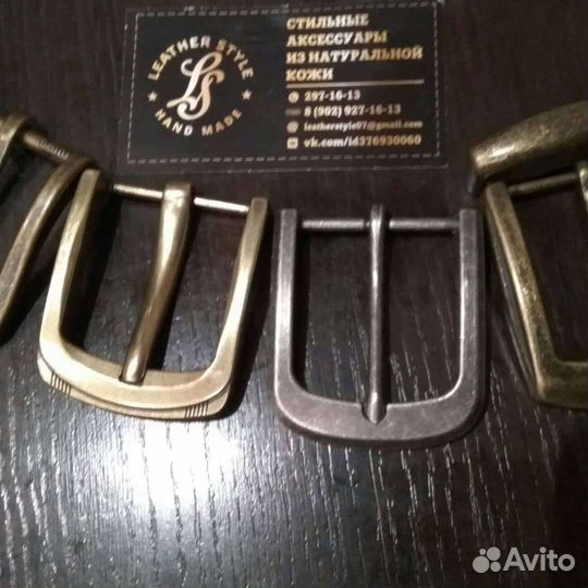 Мужской кожаный ремень ручной работы