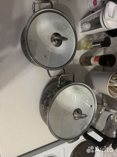 Кастрюли с крышкой набор кастрюль Турция