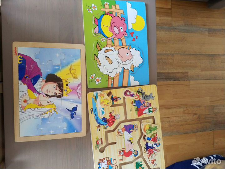 Полянка (напольная мозаика) + пазлы (деревянные)
