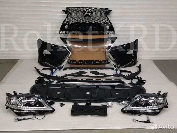 Обвес + фары Lexus rx с 2010-15 г стиль 2016 г