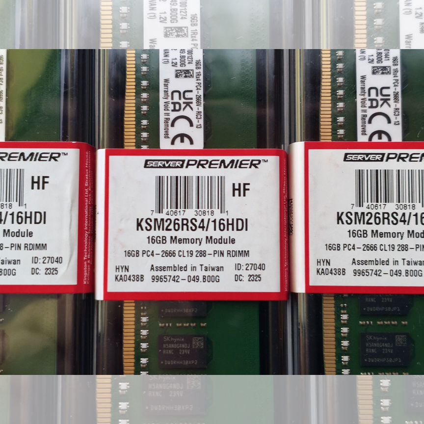Новые 16 2666 1rx4 Rdimm Kingston Hdi, Склад 7 Шт