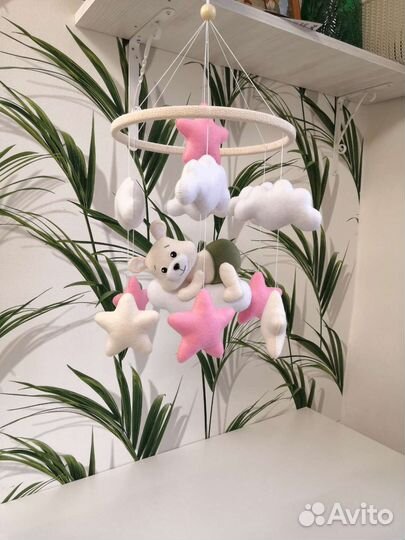 Мобиль детский из фетра