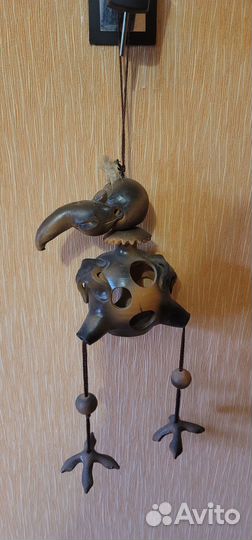 Керамический подсвечник птица