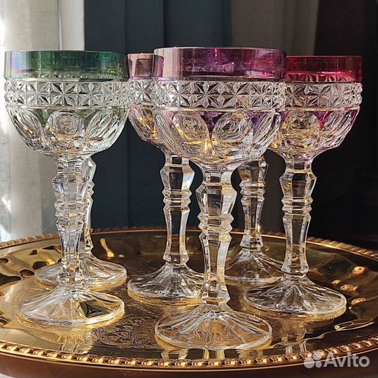 Бокалы хрустальные для вина Германия винтаж
