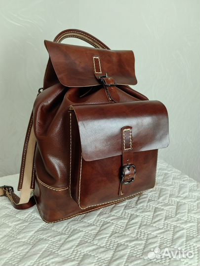 Рюкзак из растительной натуральной кожи