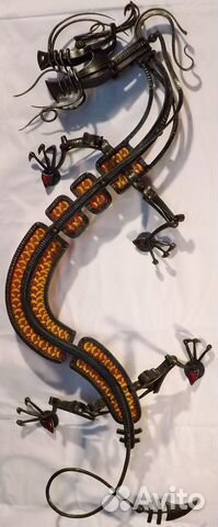 Кованый дракон с вставками из запеченного стекла