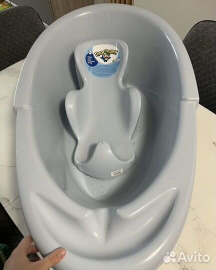 Ванночка для купания младенцев с горкой