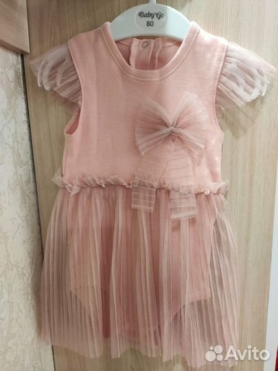 Платье-боди для девочки на рост 68