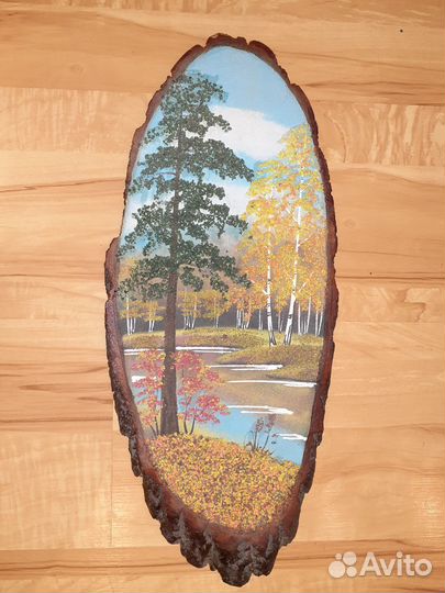 Картина на спиле дерева