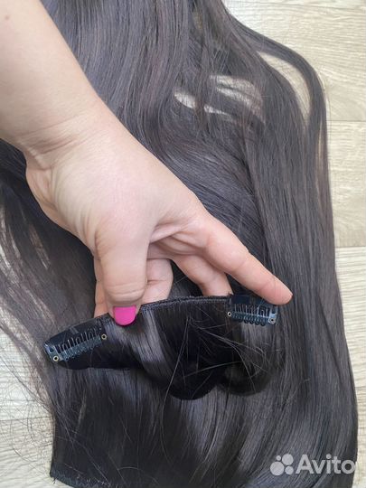 Накладные волосы на заколках натуральные