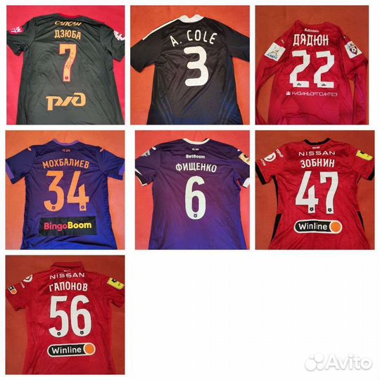 Игровые футболки Дзюба, A Cole, Дядюн, Зобнин