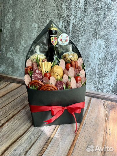 Съедобный мужской букет набор конверт мясной