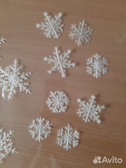 Ёлочные новогодние украшения игрушки снежинки СССР