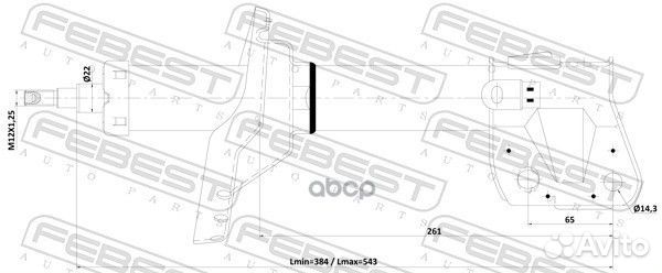 Амортизатор газовый перед прав 08110004FR F